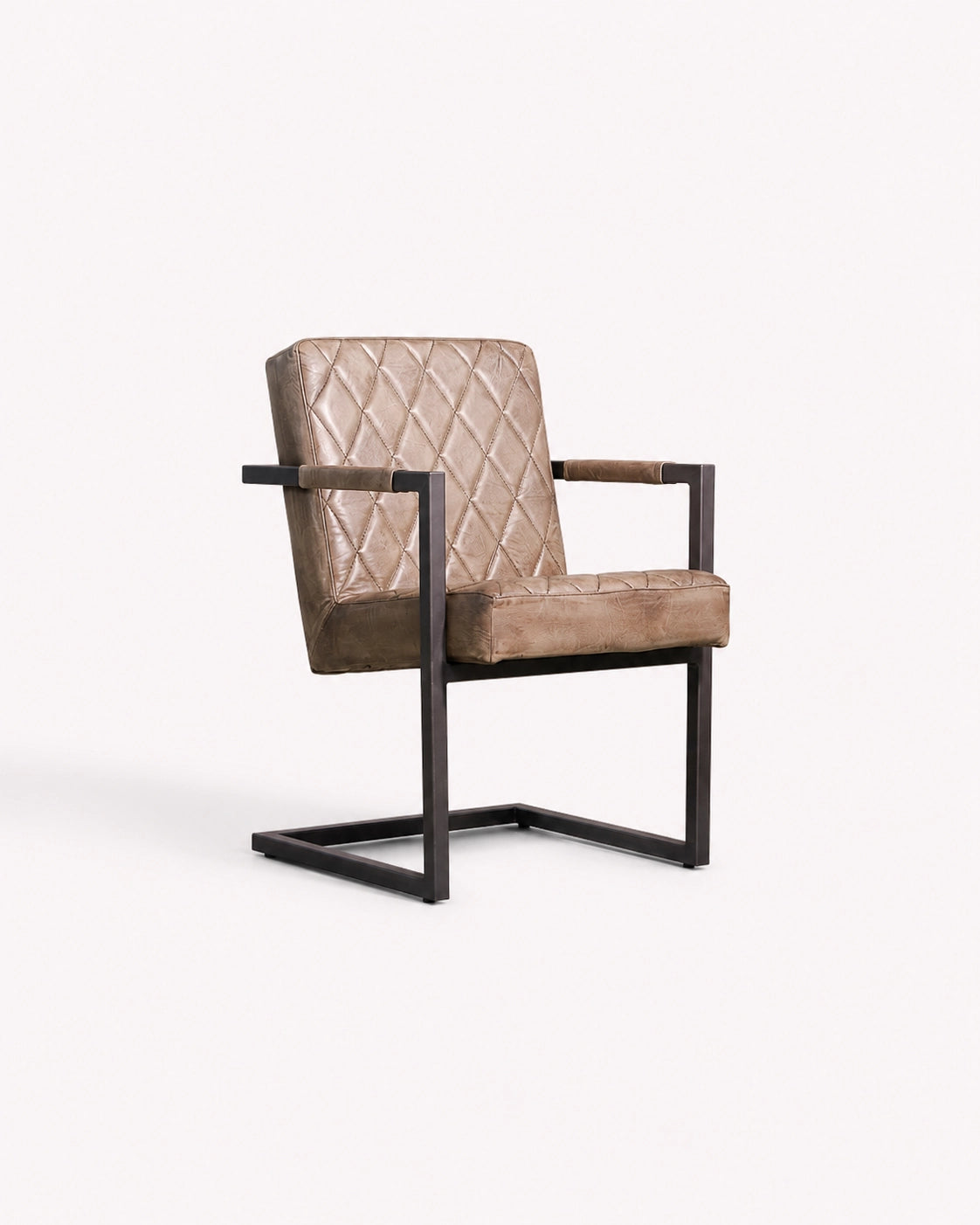 Basie Stuhl ERIC – Eckig - Klassisch Grau