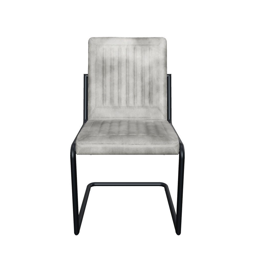 3D-Modell Eleganter Freischwinger Stuhl CADI aus Leder in Grau [cantilever-publication:7044e9fc-385b-4122-86f5-fb409733c16d]