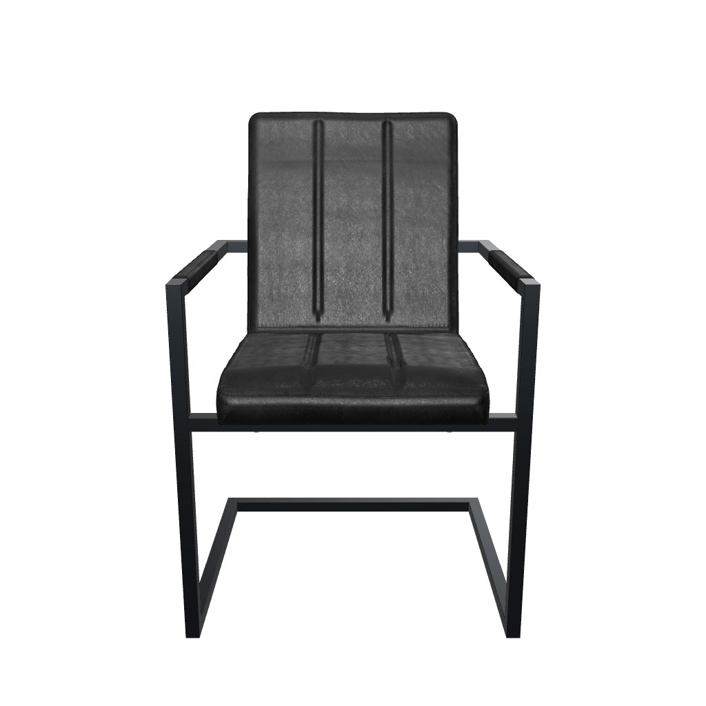 3D-Modell Freischwinger Stuhl COOPER mit Armlehne aus Leder in Schwarz [cantilever-publication:96e215e5-cb7c-402b-a008-55622d6508c0]